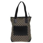 Pre-owned Canvas totes Gucci Vintage , Beige , Dames