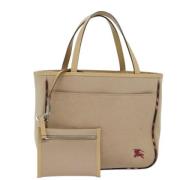 Pre-owned Canvas handbags Burberry Vintage , Beige , Dames