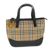 Pre-owned Canvas handbags Burberry Vintage , Beige , Dames