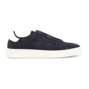 Blauwe Sneakers Verhoog Stijl Kiton , Blue , Heren