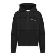 Cut and Sew Zip-Up Hoodie Flaneur Homme , Black , Heren