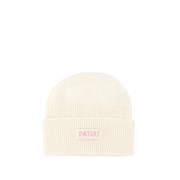 Witte Wol Beanie Kasjmier Patou , White , Dames