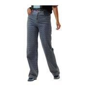 Bull Jacquard Denim Jeans Alix The Label , Blue , Dames