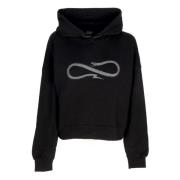 Zwarte Cropped Hoodie met Ribbels Propaganda , Black , Dames