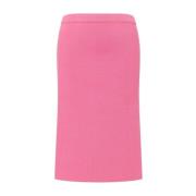 Fuchsia Ribgebreide Hoge Taille Rok Philosophy di Lorenzo Serafini , P...