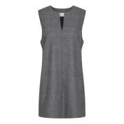 Venna Grijze Jurk A-Lijn Stijl Heartmade , Gray , Dames