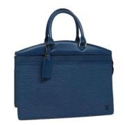 Pre-owned Leather handbags Louis Vuitton Vintage , Blue , Dames