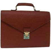 Pre-owned Leather briefcases Louis Vuitton Vintage , Brown , Dames