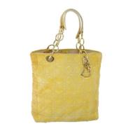 Pre-owned Leather totes Dior Vintage , Yellow , Dames