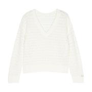 Wit Sweater Set Twinset , White , Dames