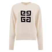 Witte Sweater met 4G Embleem Givenchy , White , Dames