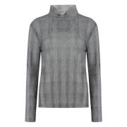 Geruite Longsleeve Top Hugo Boss , Gray , Dames