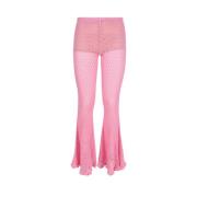 Wide Trousers Blumarine , Pink , Dames