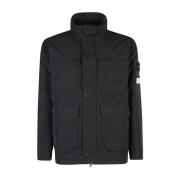 Zwarte Parka Jas voor Mannen Stone Island , Black , Heren