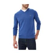 Blauwe Pullover Sweaters Herfst-Winter Lacoste , Blue , Heren