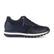 Casual Sportieve Leren Basket Schoenen Gabor , Blue , Dames