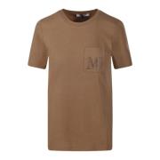 Madera T-shirt Kameel Katoen Ronde Hals Max Mara , Beige , Dames