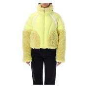 Intarsia Down Jacket Outerwear Zest Urbancode , Yellow , Dames