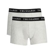 Grijze Katoenen Boxershorts Pak Trussardi , Gray , Heren