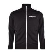 Zwarte Sweatjas met Logo Print Palm Angels , Black , Heren