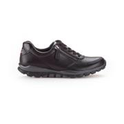 Zwarte Leren Mand Schoenen Gabor , Black , Dames