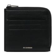 Zwarte Kaarthouder Portemonnee Jil Sander , Black , Heren