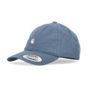 Gebogen Klep Logo Pet Blauw/Wit Carhartt Wip , Blue , Heren