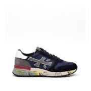 Blauwe Suède en Stoffen Sneakers Premiata , Blue , Heren