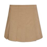 Korte geplooide rok Ganni , Beige , Dames