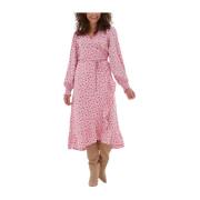 Eva Precious Rose Midi Jurk Neo Noir , Pink , Dames