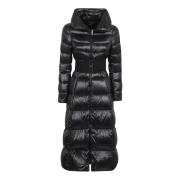 Zwarte Pufferjas Hoge Hals Herno , Black , Dames