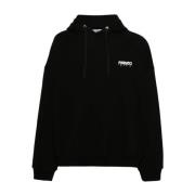 Zwarte Logo Hoodie Trui Fiorucci , Black , Heren