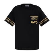 T-shirt met logo Versace Jeans Couture , Black , Heren