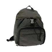 Pre-owned Nylon backpacks Prada Vintage , Gray , Dames