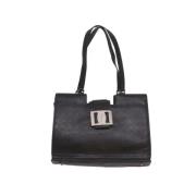 Pre-owned Leather handbags Salvatore Ferragamo Pre-owned , Black , Dam...