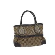 Pre-owned Canvas handbags Gucci Vintage , Beige , Dames