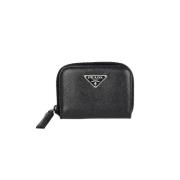 Pre-owned Leather wallets Prada Vintage , Black , Dames