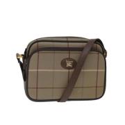 Pre-owned Canvas shoulder-bags Burberry Vintage , Beige , Dames