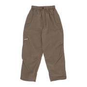 Nylon Elastische Taille Lange Broek Usual , Brown , Heren