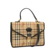 Pre-owned Canvas handbags Burberry Vintage , Beige , Dames