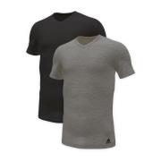 V-hals T-shirt met korte mouwen 2-pack Adidas , Multicolor , Heren