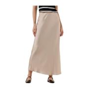 Beige Midirok Acacia Bbjoanelle Skirt Bruuns Bazaar , Beige , Dames