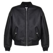 Zwarte Ecoleather Bomberjack Rits Sluiting Calvin Klein , Black , Here...