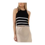 Gestreepte Tanktop voor Dames Bruuns Bazaar , Black , Dames