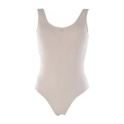 Geborduurde Badpak Emporio Armani , Beige , Dames