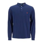 Iconisch Pony Logo Lange Mouw Polo Shirt Polo Ralph Lauren , Blue , He...