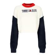 Witte Archief Ballonmouw Sweater Tommy Hilfiger , White , Dames