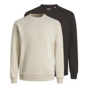 Comfortabel Sweatshirt Doppelpack Jack & Jones , Multicolor , Heren