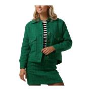 Groene Trendy Gerecyclede Polyester Jas Suncoo , Green , Dames