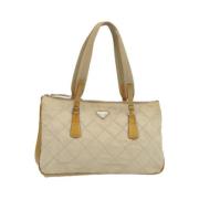 Pre-owned Nylon handbags Prada Vintage , Beige , Dames